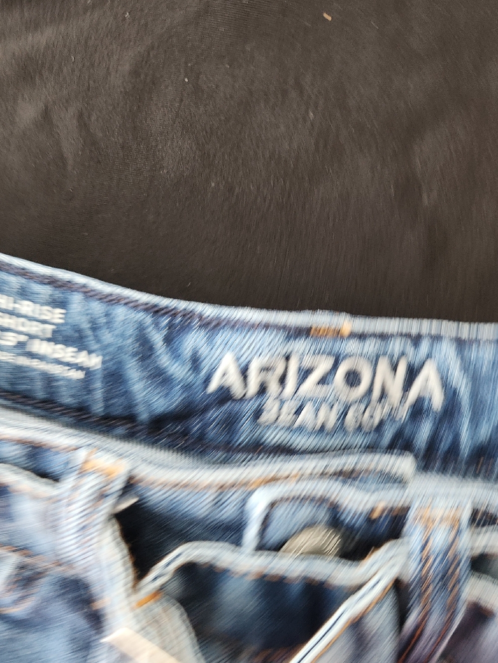 Arizona Jean Company Women's Dark Blue Denim Belted Shorts - Picture 6 of 6